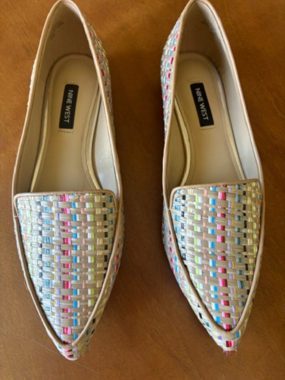 Nine West Beige-Multicolor Flats
